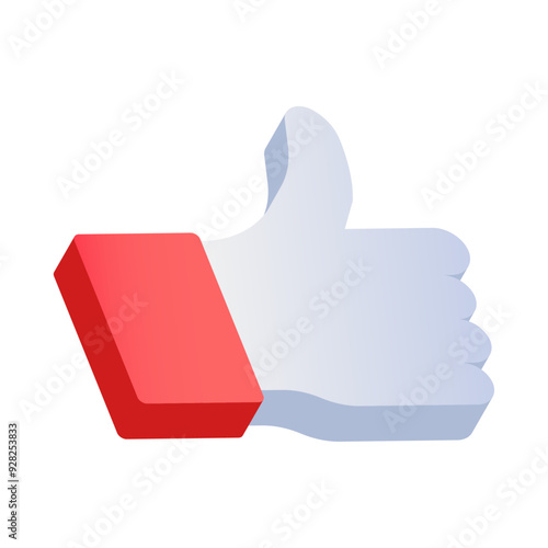 thumbs up illustration on white background