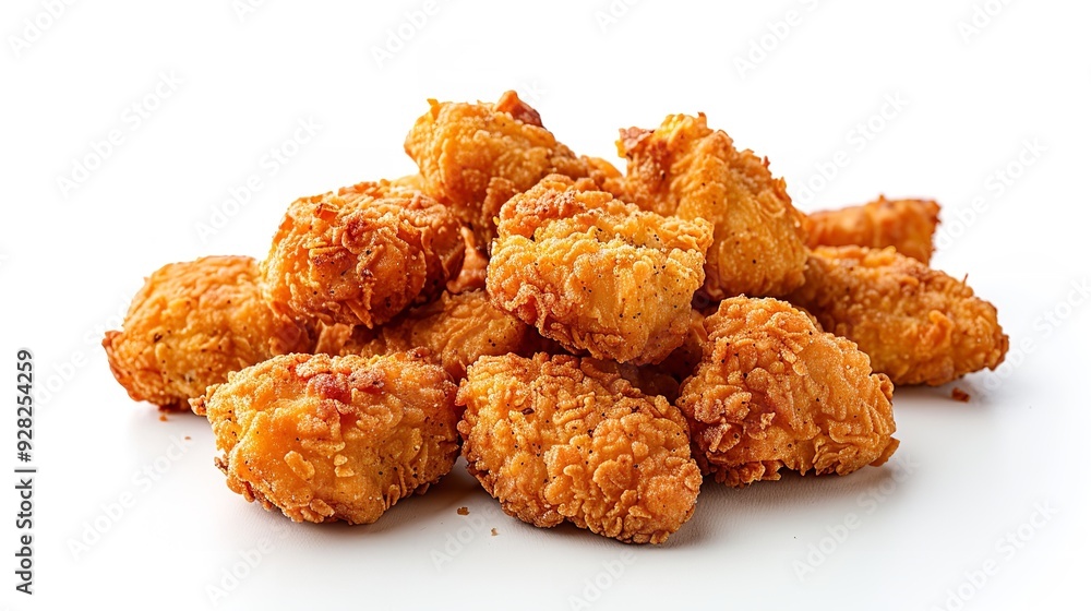 Roasted Chicken Nuggets - Crispy and Isolated Roasted Chicken Nuggets - Crispy and Isolated