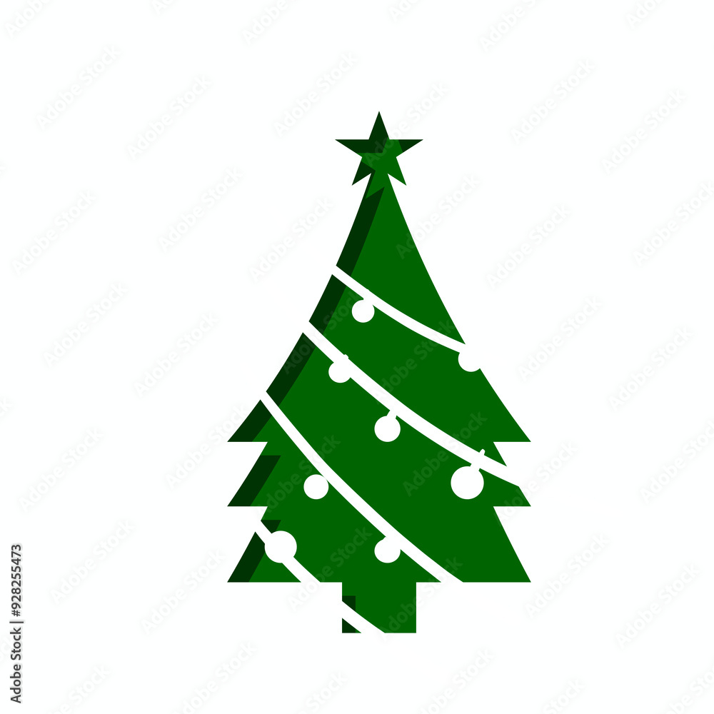 christmas tree icon isolated with white background christmas tree icon isolated with white background