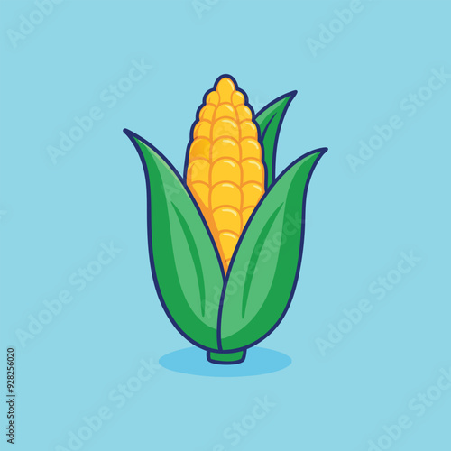 corn vegetable vector icon illustration