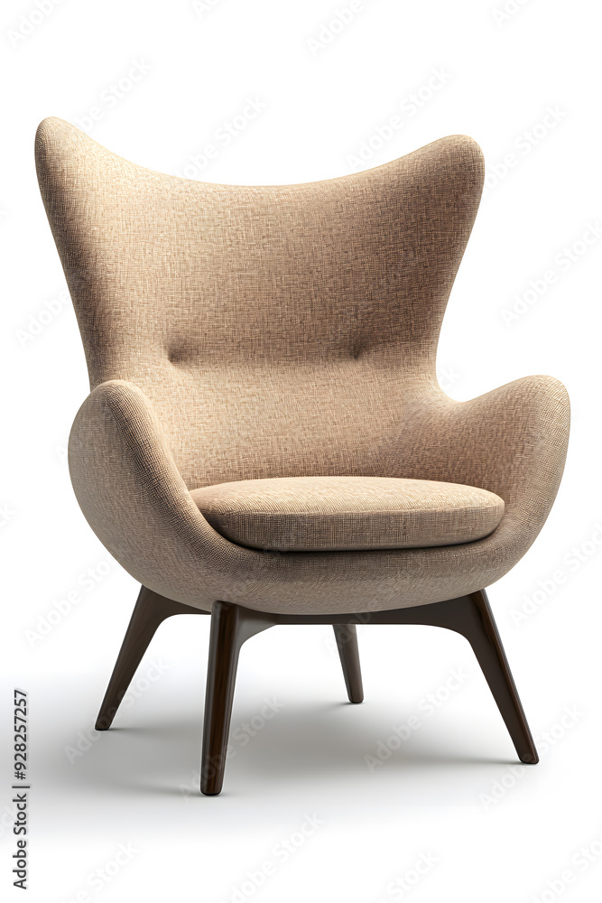 Modern Scandinavian wooden chair isolated on white background Modern Scandinavian wooden chair isolated on white background