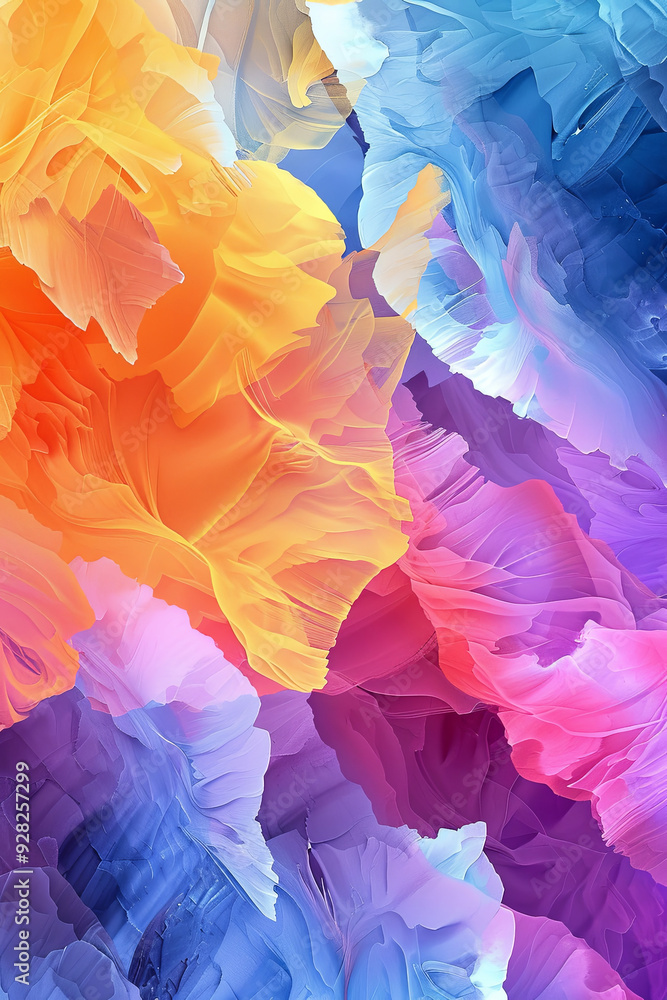 Abstract colorful shapes resembling oil painting Abstract colorful shapes resembling oil painting