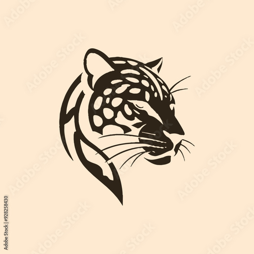 illustration of minimalist outline of a jaguar
