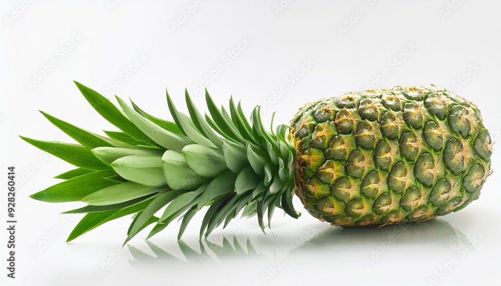 Natural Fresh Green Pineapple with Leaf and Flower: Pure Organic Goodness Natural Fresh Green Pineapple with Leaf and Flower: Pure Organic Goodness