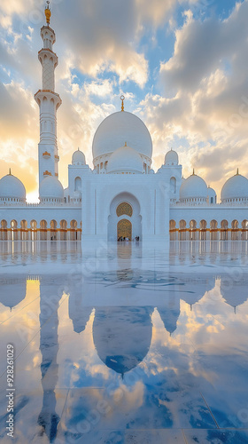 Mosque Sunset Islamic Frame...