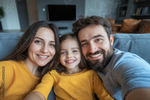 Positive Young Mom, Dad And...