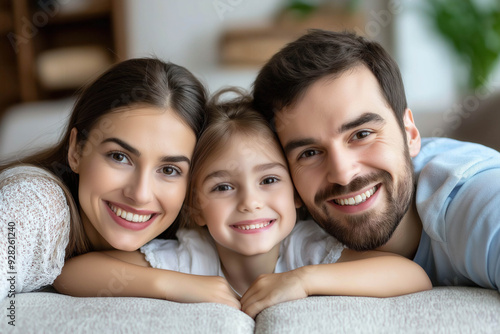 Positive Young Mom, Dad And...