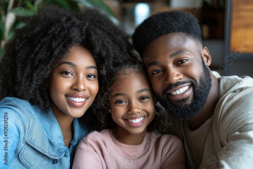 Positive Young Mom, Dad And...