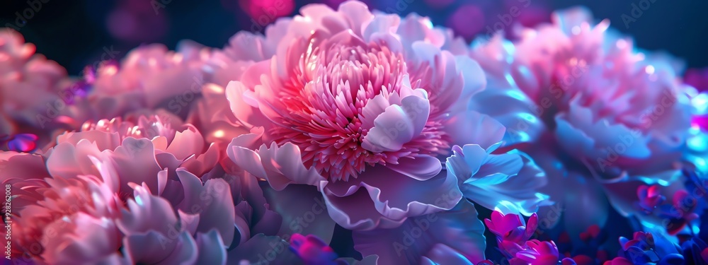 peonies close-up on a dark background peonies close-up on a dark background