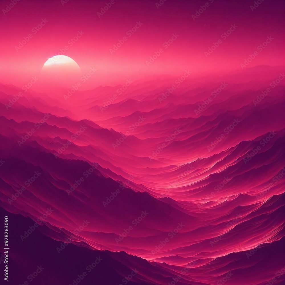 beautiful sunset over the desert in deep pink shades beautiful sunset over the desert in deep pink shades