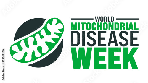 World Mitochondrial Disease Week is observed every year in September. Holiday concept. Template for background, banner, card, poster, placard, design template with unique shapes with standard color.