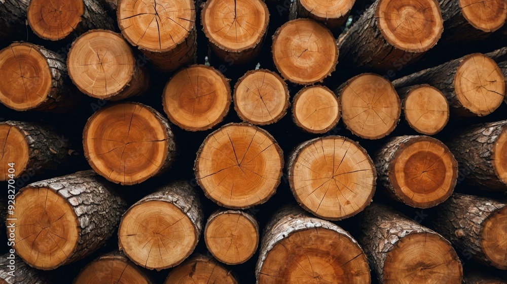 logs of pile a of top on sitting wood of pile A. logs of pile a of top on sitting wood of pile A.