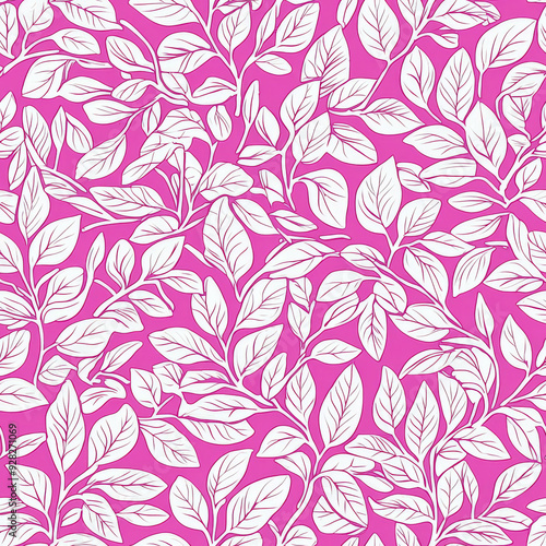 Vibrant Pink and White Floral Pattern