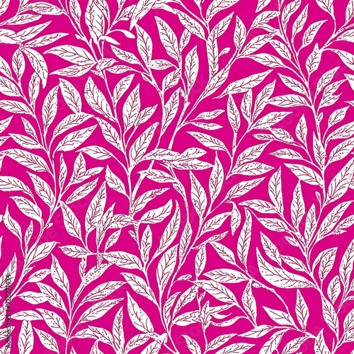 Vibrant Pink and White Floral Pattern