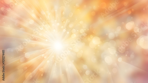 A vibrant background featuring radiant light rays and soft, warm bokeh effects, creating an uplifting atmosphere.