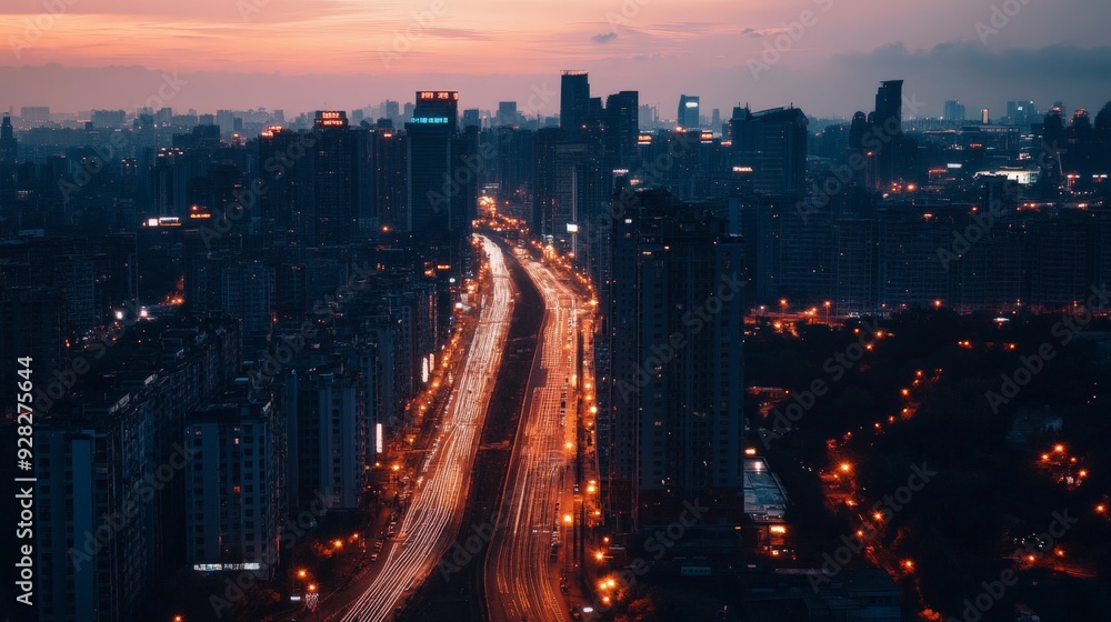 Fototapeta premium Experience the possibilities of smart cities, where technology enhances urban living.