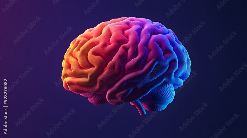 3D brain icon with smooth 3D brain icon with smooth