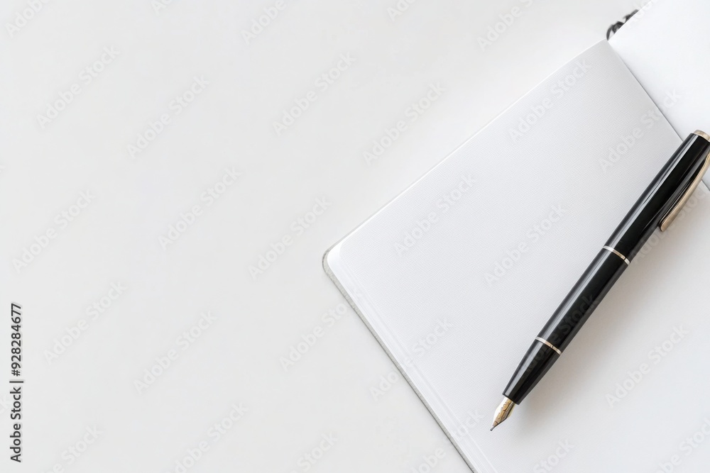 Fountain Pen on Open Notebook Fountain Pen on Open Notebook