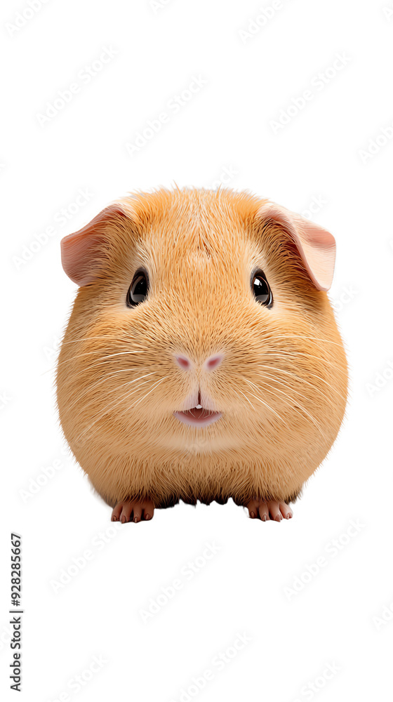3D Illustration of Cute guinea pig nibbling on transparent background 3D Illustration of Cute guinea pig nibbling on transparent background