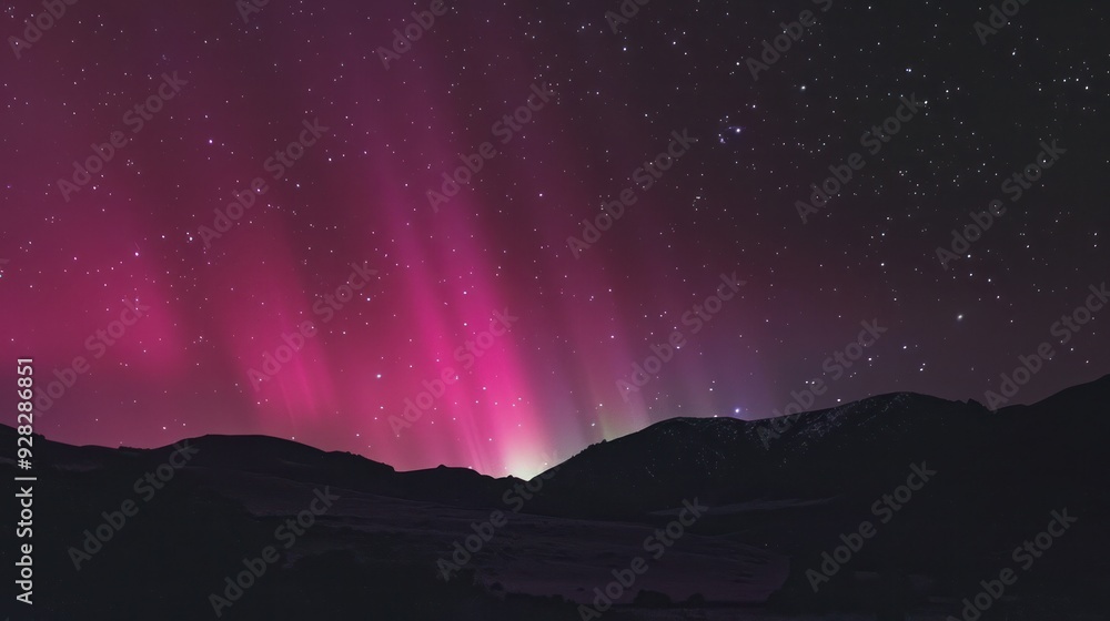 Aurora Borealis Above Mountains Aurora Borealis Above Mountains