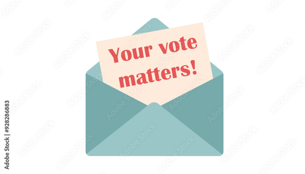 Vote ballot in the envelope. Election campaign. Democracy vote. Voting concept. Vote ballot in the envelope. Election campaign. Democracy vote. Voting concept.