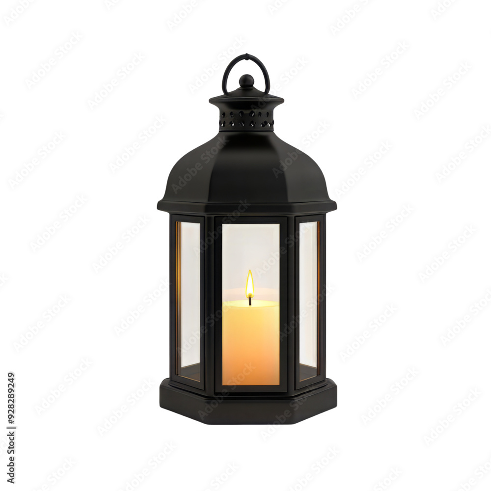 Elegant black lantern with a warm candle glow, perfect for creating cozy atmospheres in homes and gardens. Elegant black lantern with a warm candle glow, perfect for creating cozy atmospheres in homes and gardens.