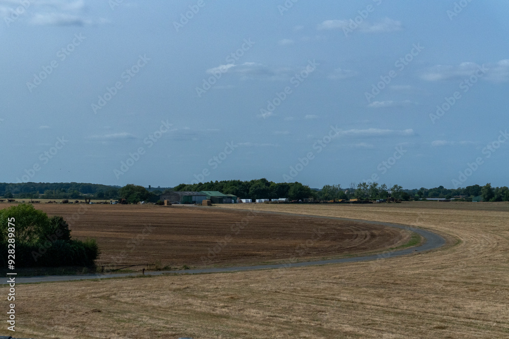 Obraz premium Overlooking remote areas of the former airfield, Framlingham Station 153, at Parham, Suffolk, UK