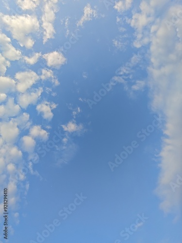 Summer cloudy sky, reflex of a beautiful coming day