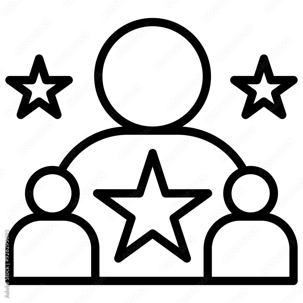 business management outline icon business management outline icon
