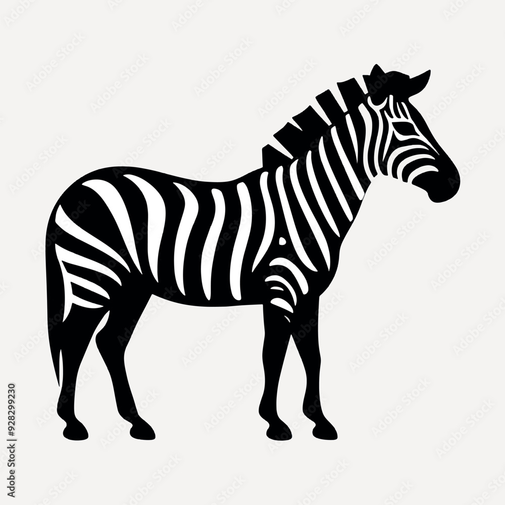Obraz premium Stylized zebra silhouette art
