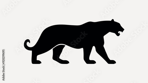Black panther silhouette design