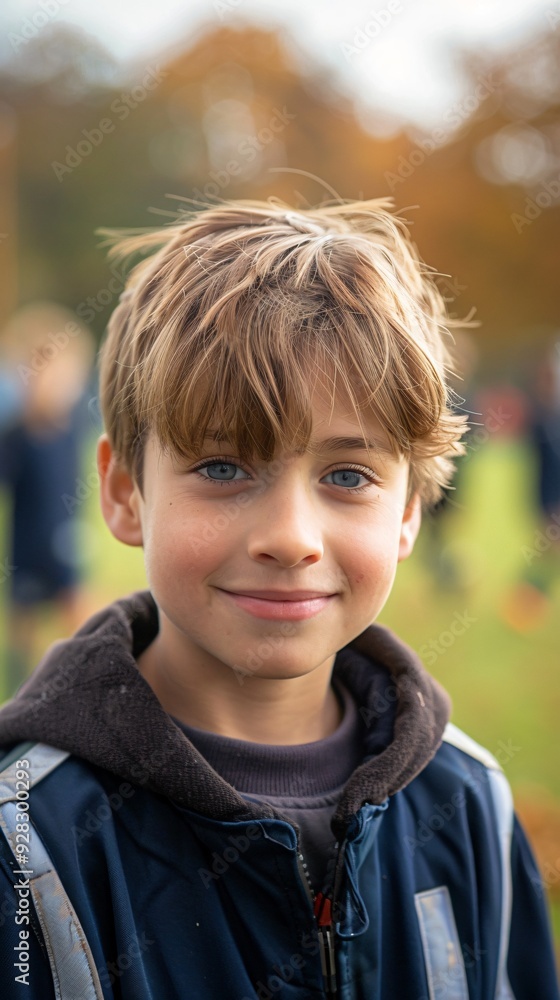 Portrait of a boy at football school Portrait of a boy at football school