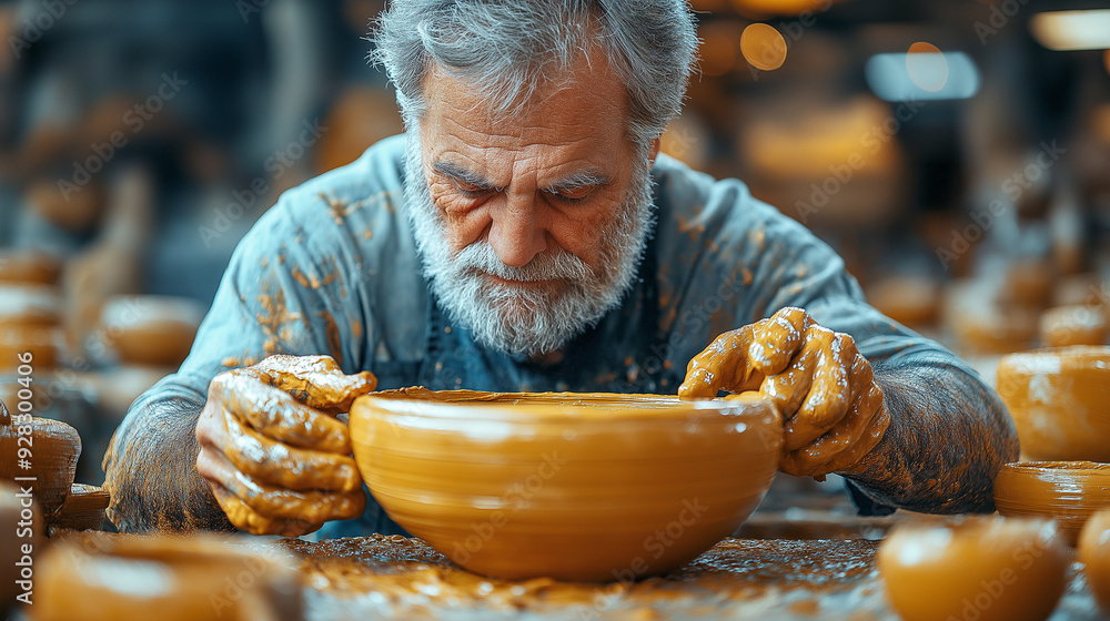 the process of creating handmade goods, such as pottery, woodworking, or textile art, focusing on the hands and tools that bring these crafts the process of creating handmade goods, such as pottery, woodworking, or textile art, focusing on the hands and tools that bring these crafts