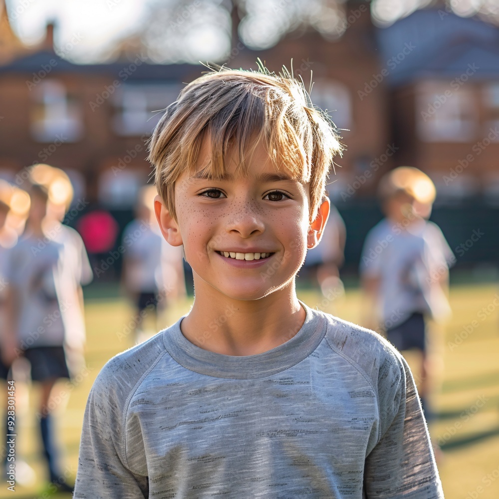 Portrait of a boy at football school Portrait of a boy at football school