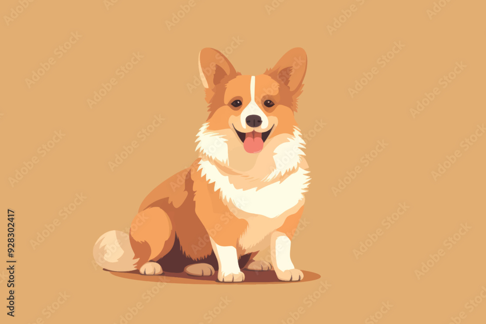 Cute corgi dog illustration art Cute corgi dog illustration art