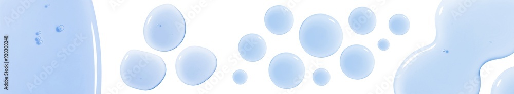 banner round drop of serum gel close-up on a white background cosmetic products banner round drop of serum gel close-up on a white background cosmetic products