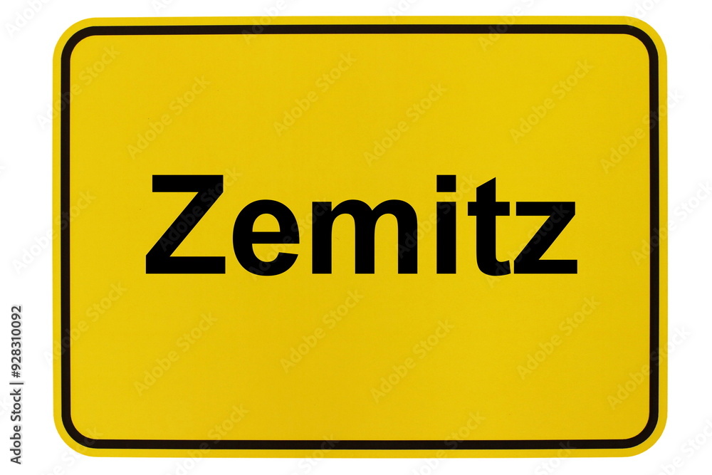 Illustration eines Ortsausgangsschildes von Zemitz in Mecklenburg-Vorpommern Illustration eines Ortsausgangsschildes von Zemitz in Mecklenburg-Vorpommern