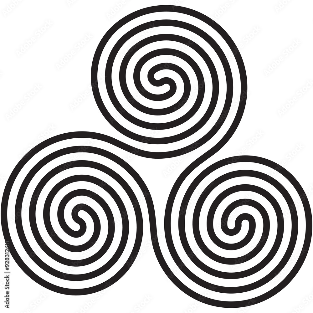 Black triskelion Black triskelion