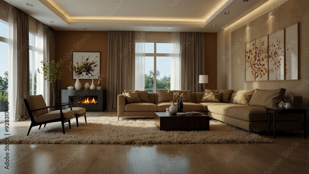 Fototapeta premium modern living room