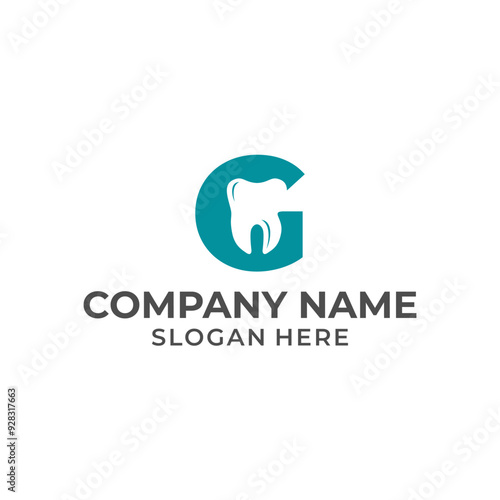 Letter G logo dental. G dental logo template