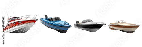 Wallpaper Mural Collection of boat isolated on transparent background. Generated AI Torontodigital.ca