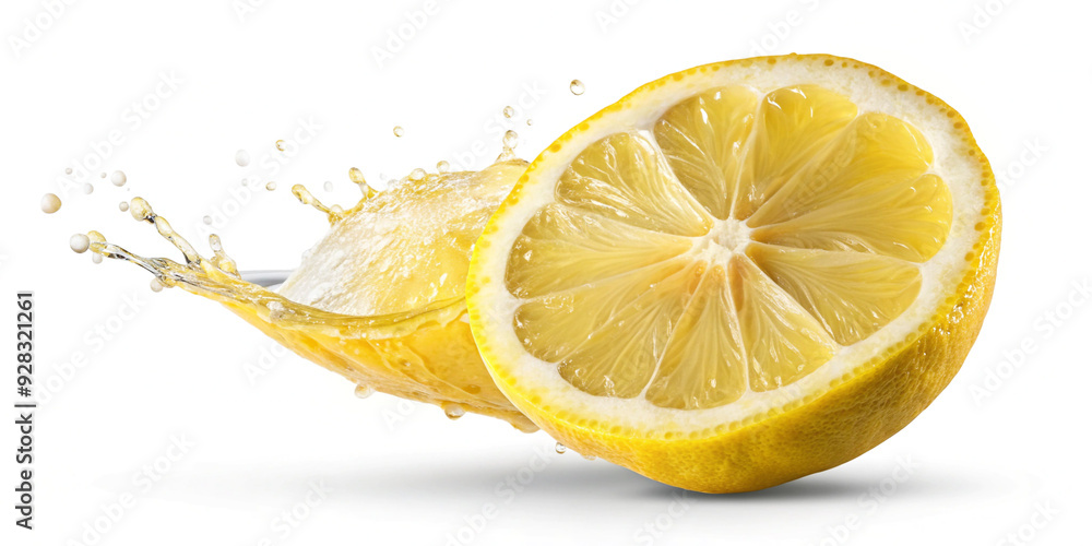 Falling Lemon Slice Isolated on White Background (1) Falling Lemon Slice Isolated on White Background (1)