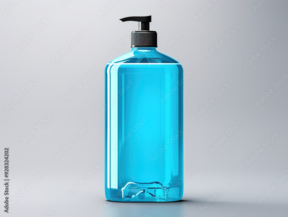 Awesome Plastic bottle for liquid soap isolated on white Awesome Plastic bottle for liquid soap isolated on white
