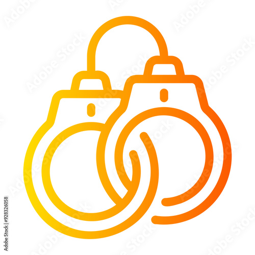 handcuffs Line Gradient Icon