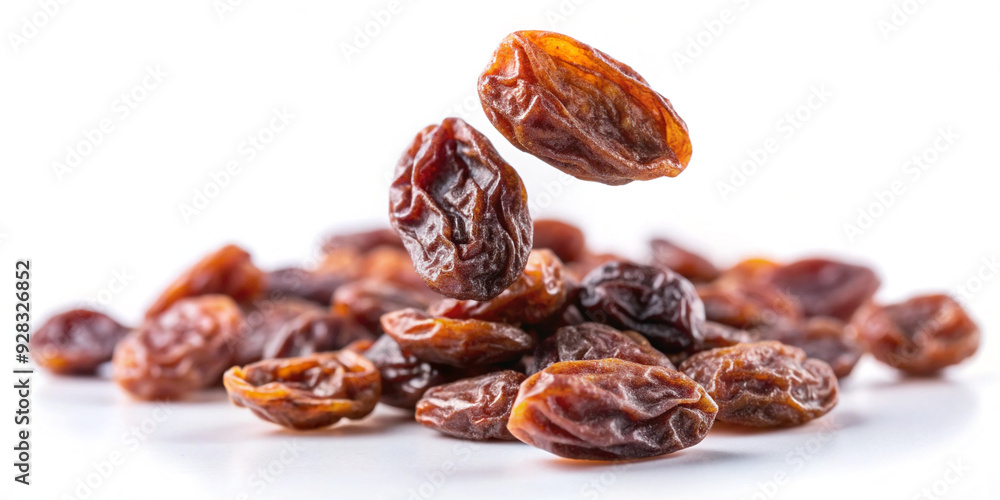 Falling Raisin Isolated on White Background (3) Falling Raisin Isolated on White Background (3)