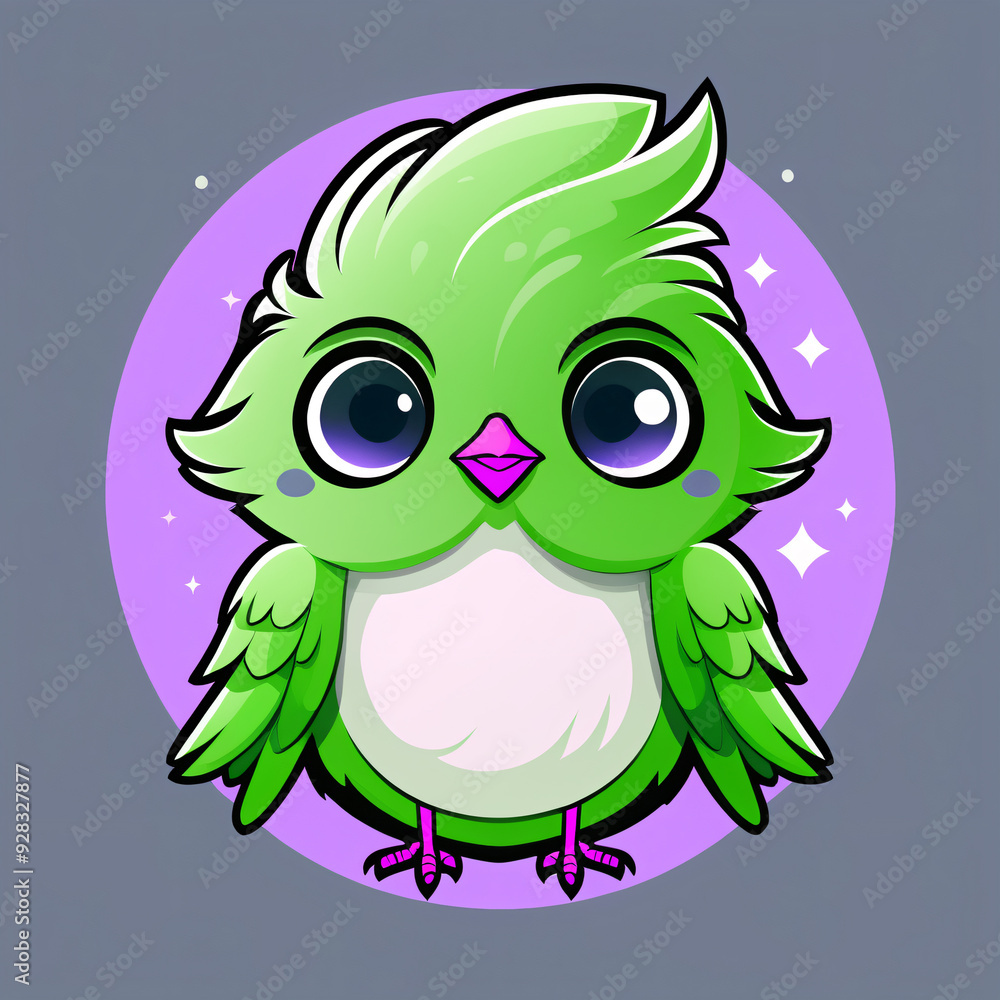 Fototapeta premium Beautiful cartoon sticker concept background