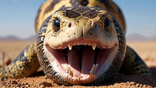 A snake in a desert photo