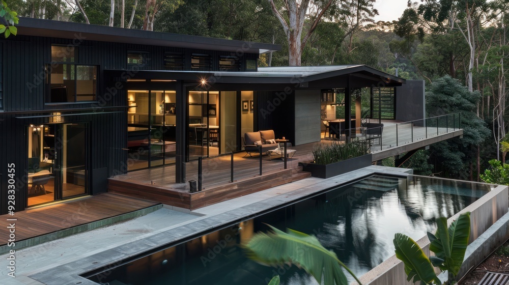 Obraz premium Modern House with Pool