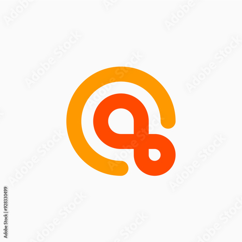 q letter infinity mobius logo vector icon illustration