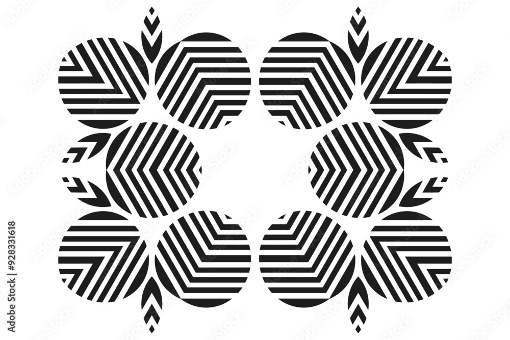 black and white ornament black and white ornament